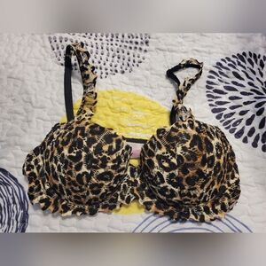 Leopard Lace Push Up BRA 34B